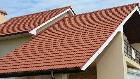 A roof after undergoing emergency repairs 